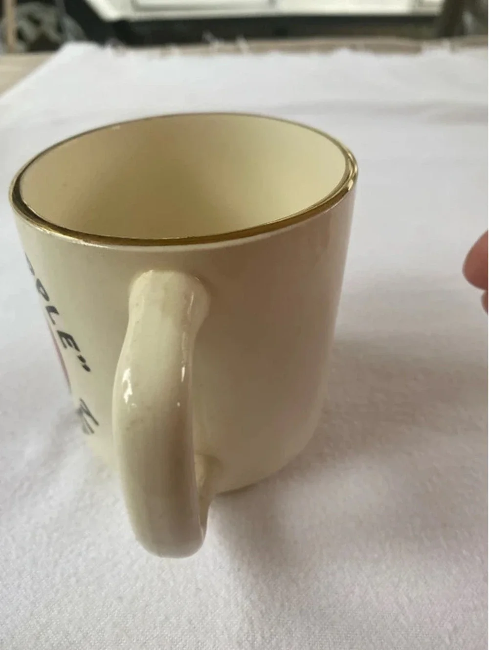 Vintage White Ceramic Coffee Mug “The Big Apple” NYC